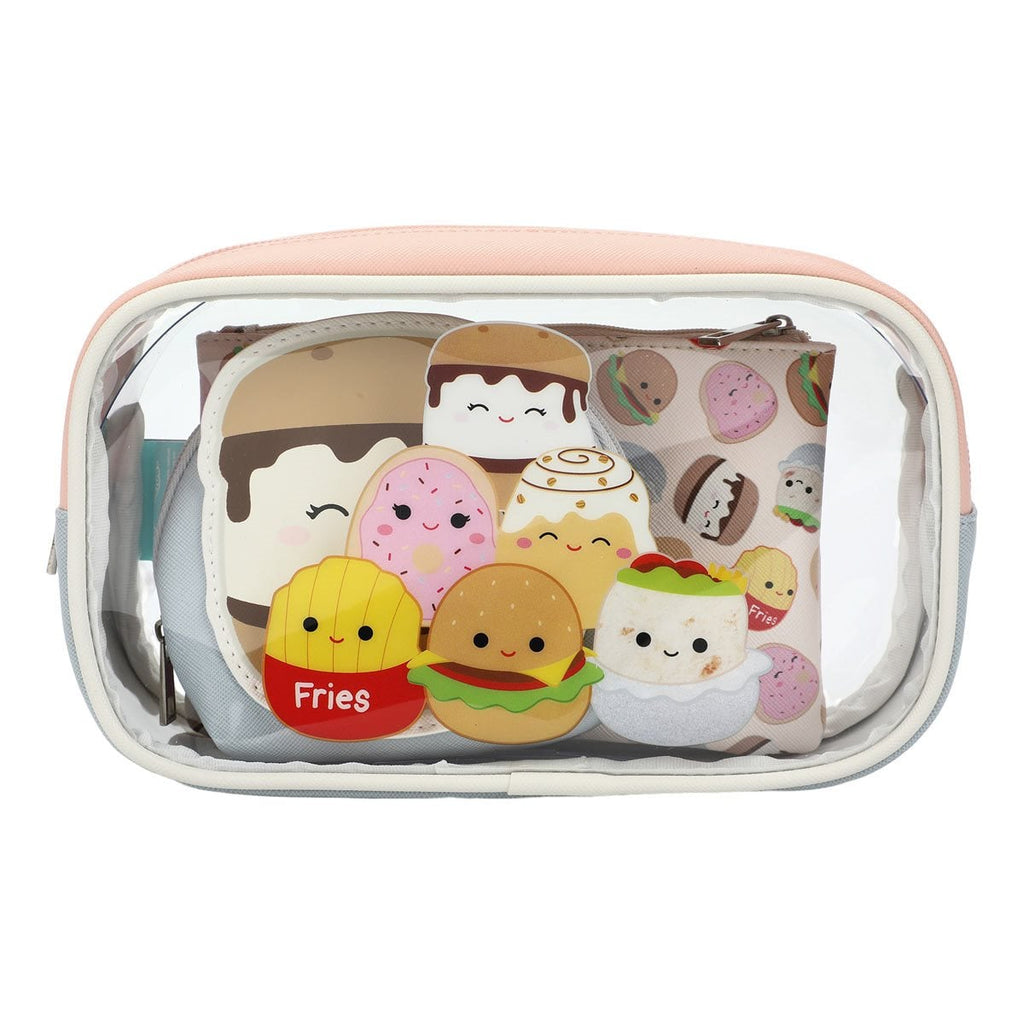 Squishmallows Food Squad Travel Cosmetic Bag Set of 3