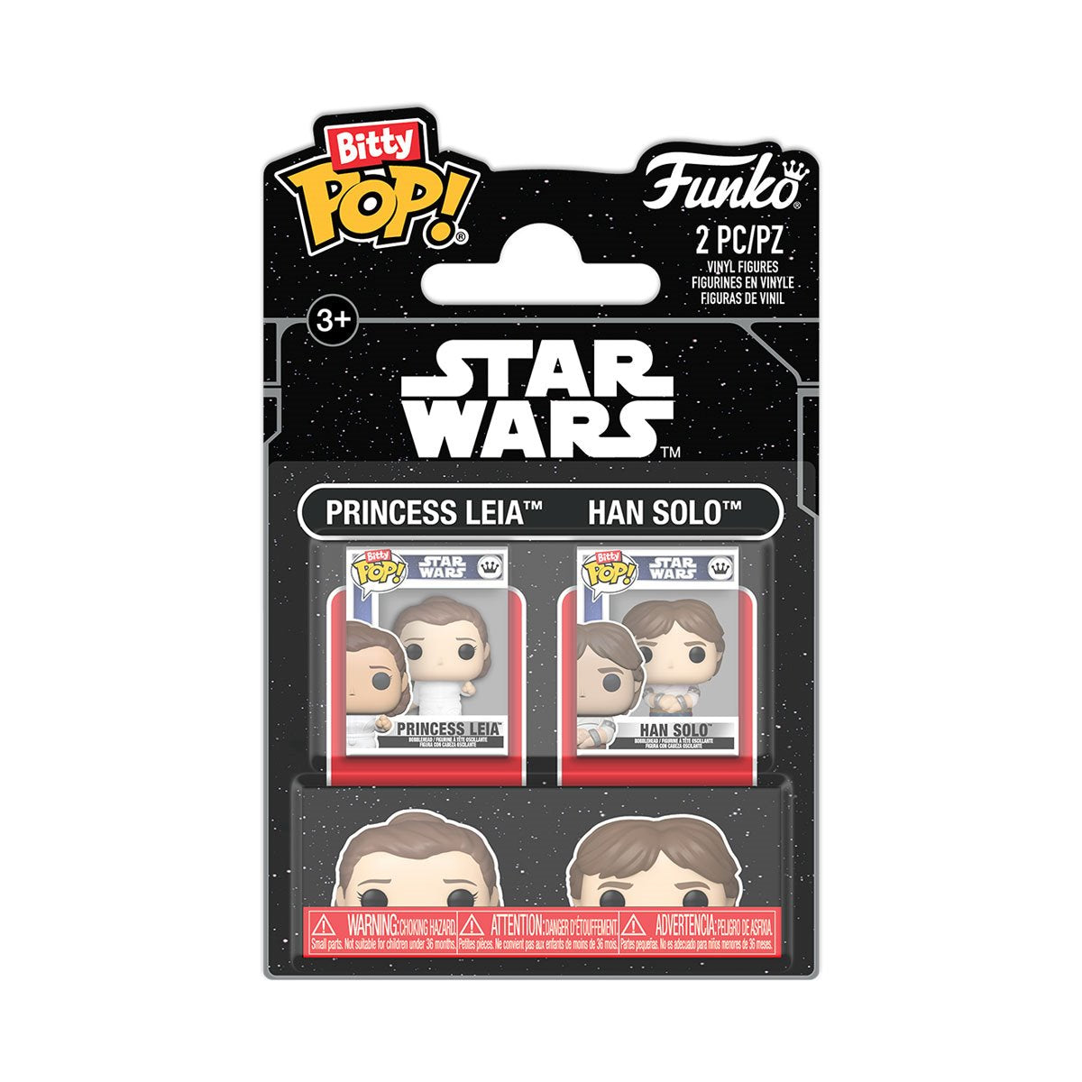 Star Wars: The Empire Strikes Back Princess Leia and Han Solo Funko Bitty Pop! Mini-Figure 2-Pack
