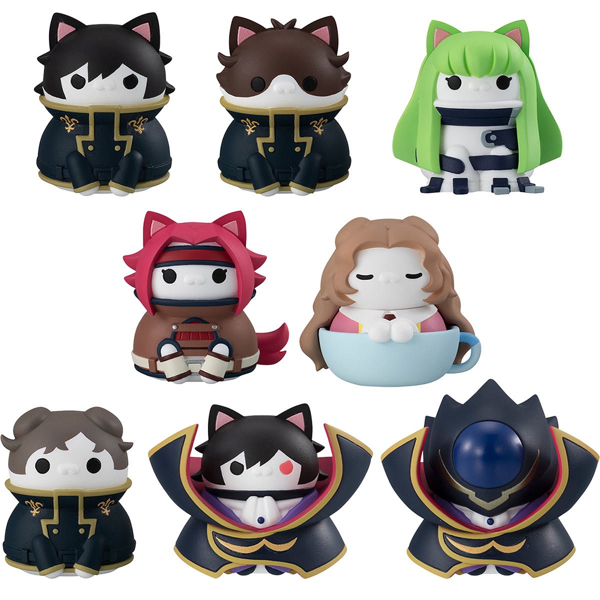 Code Geass: Lelouch of the Rebellion Code Genyass Mega Cat Project Mini-Figure Case of 8