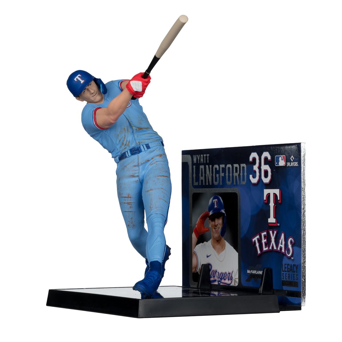 MLB SportsPicks Texas Rangers Wyatt Langford 7-Inch Posed Figure Case of 6