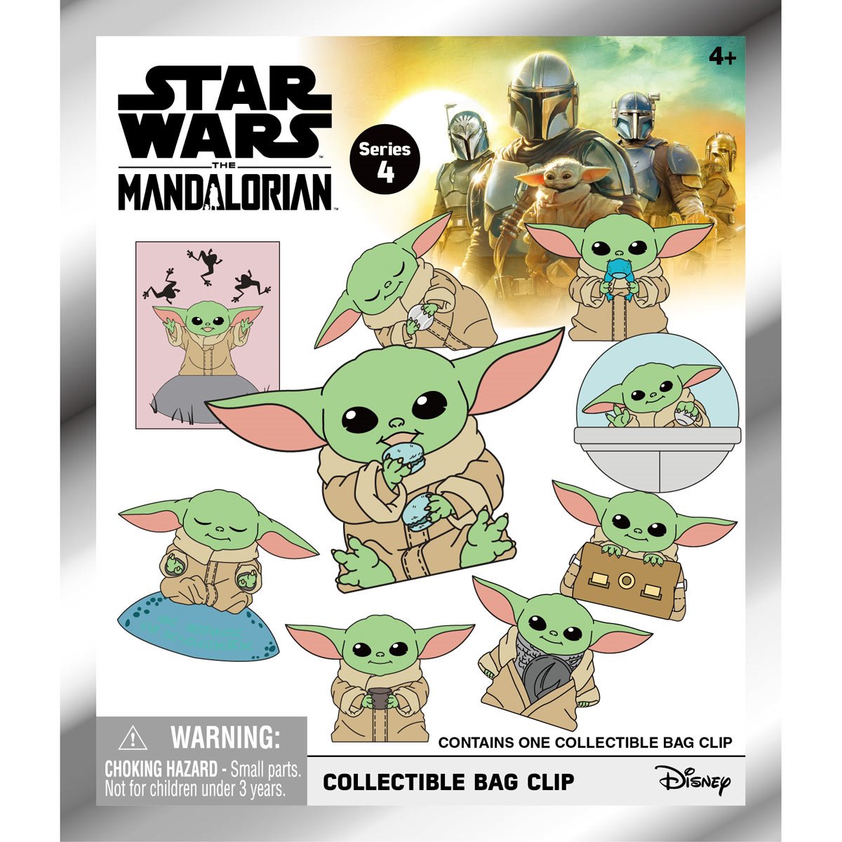 Star Wars: The Mandalorian Grogu 3D Foam Bag Clip Display Case of 24