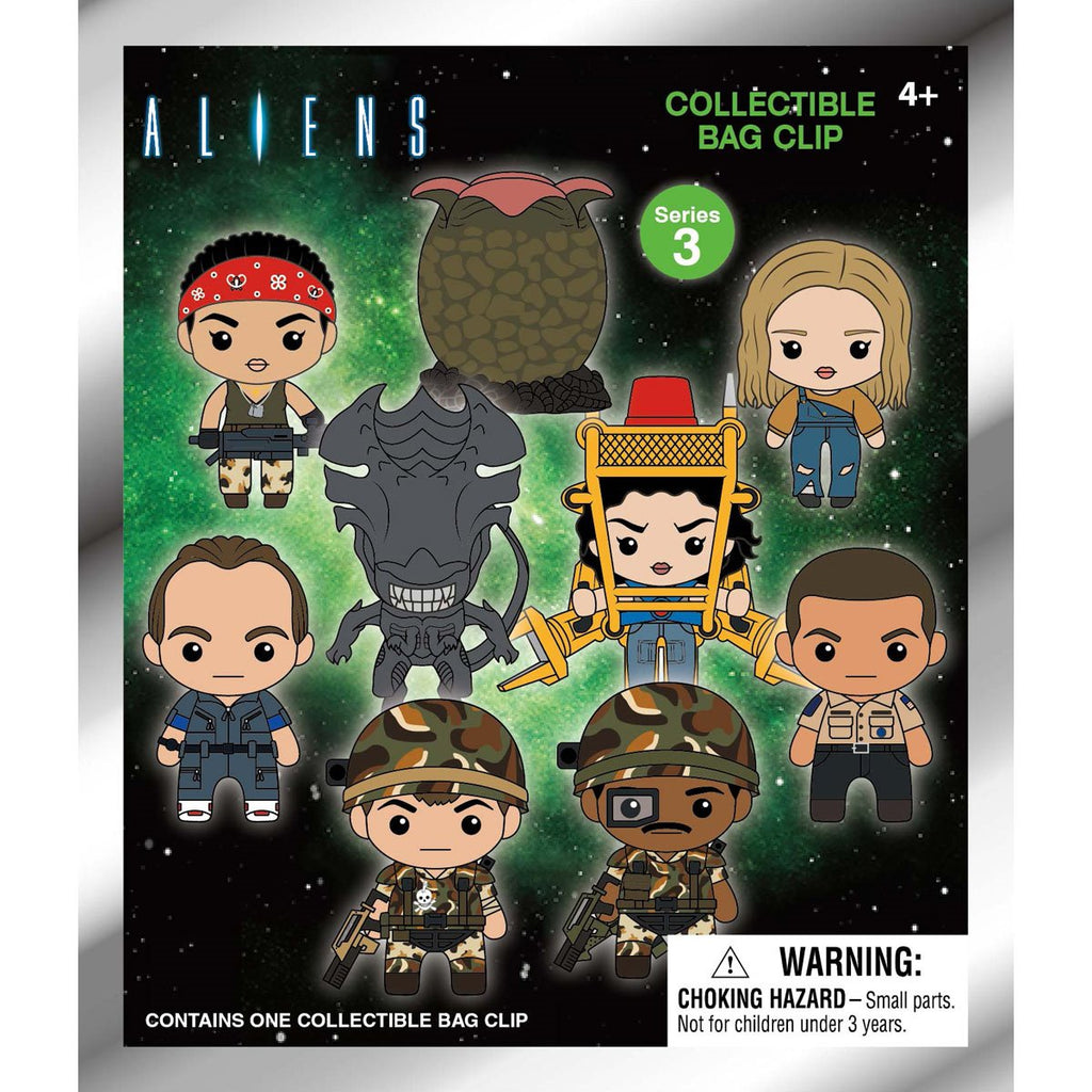 Aliens Series 3 3D Foam Bag Clip Display Case of 24