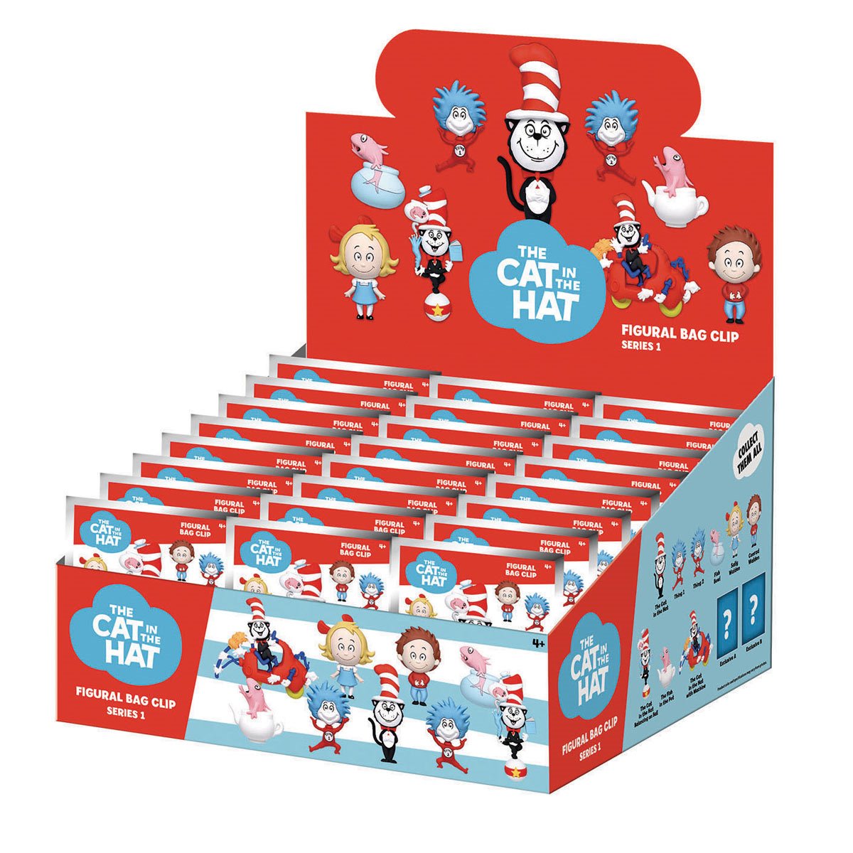 The Cat in the Hat 3D Foam Bag Clip Random 6-Pack