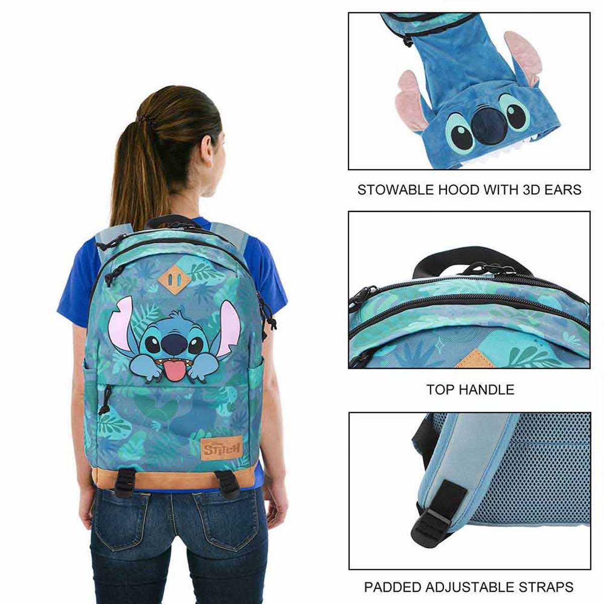Lilo & Stitch Stitch Tropical Hooded Backpack
