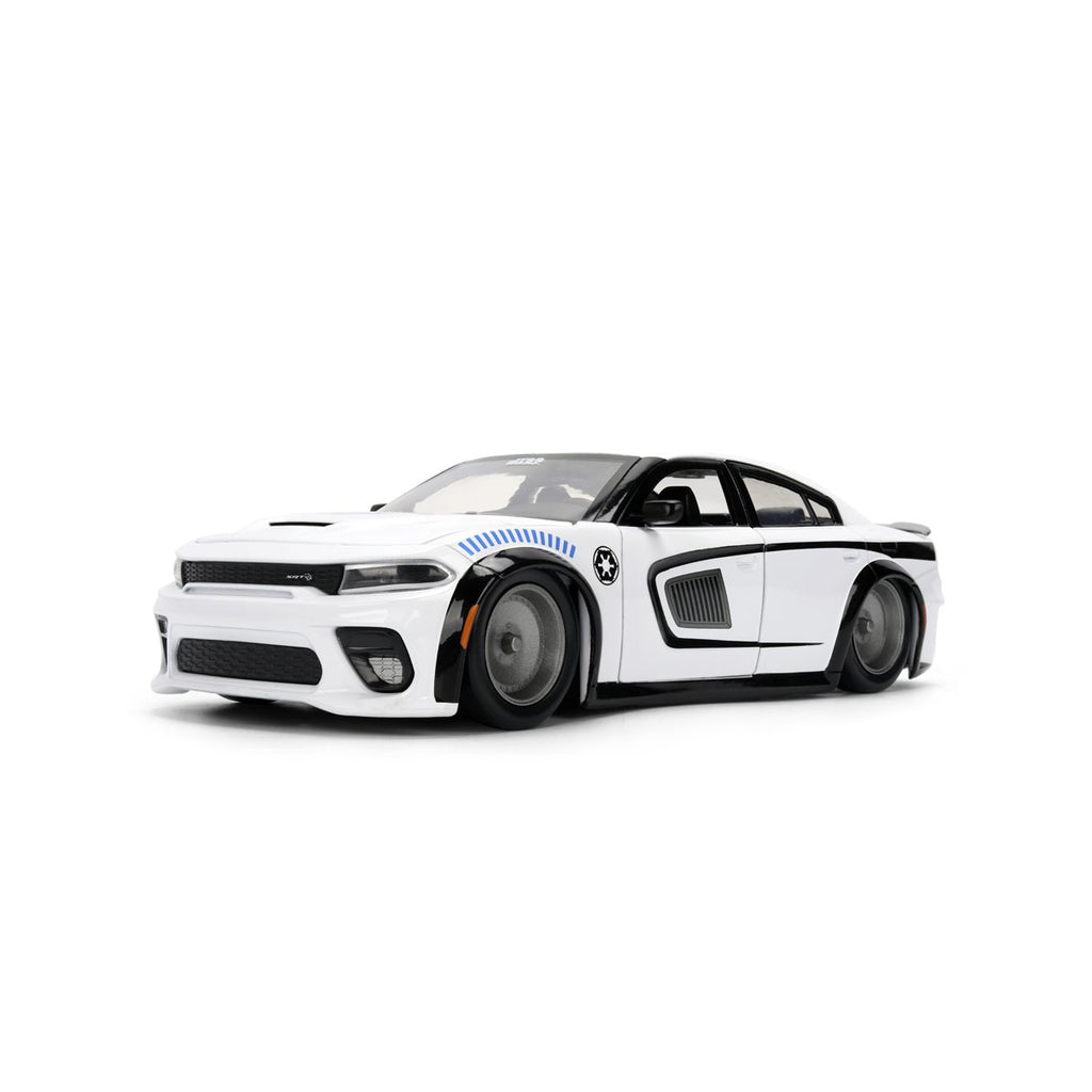 Hollywood Rides Star Wars 2021 Dodge Charger SRT Hellcat 1:24 Scale Die-Cast Metal Vehicle with Stormtrooper Figure