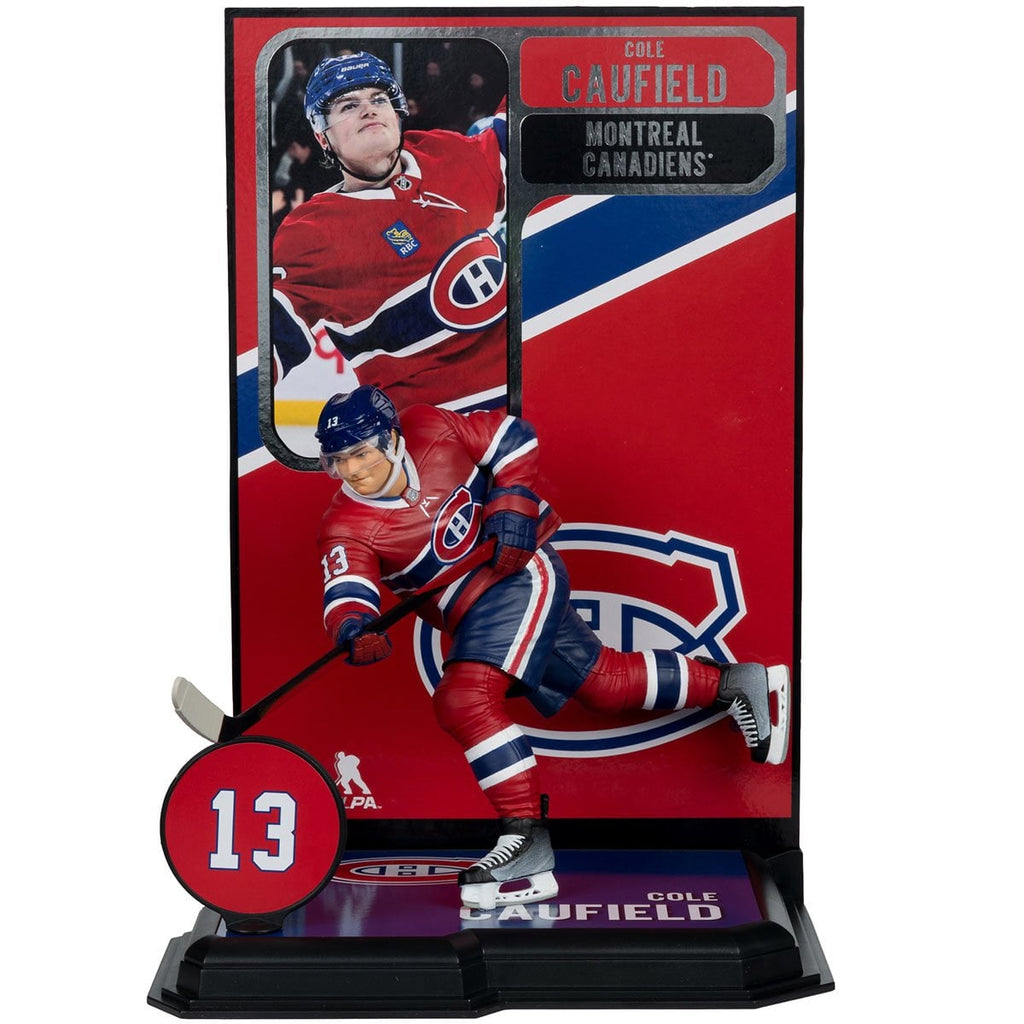 NHL SportsPicks Montreal Canadiens Cole Caufield Alternate Jersey 7-Inch Posed Figure