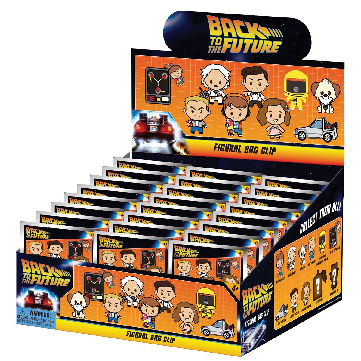 Back to the Future Series 1 3D Foam Bag Clip Display Case of 24