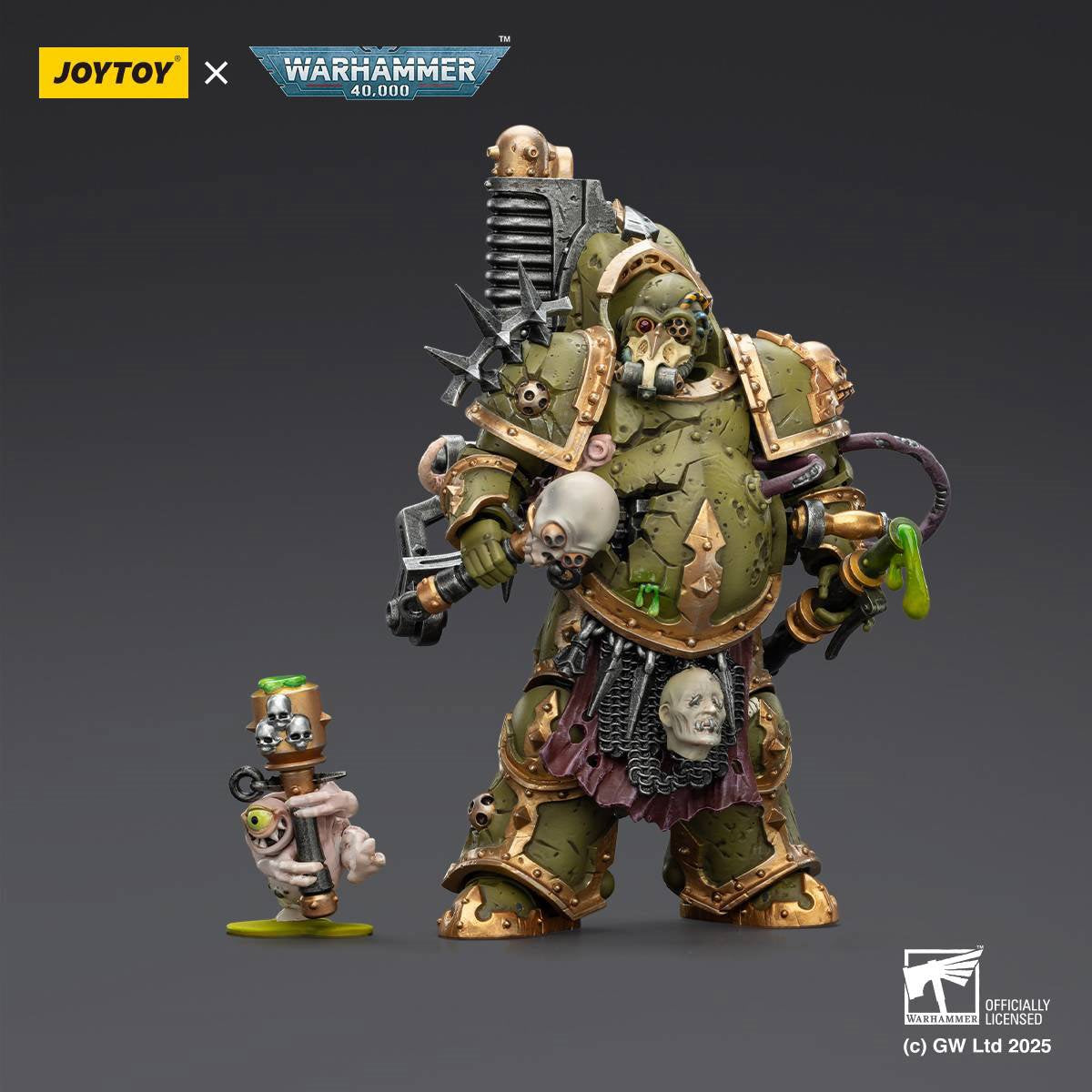 Joy Toy Warhammer 40,000 Death Guard Foul Blightspawn with Plague Sprayer 1:18 Scale Action Figure