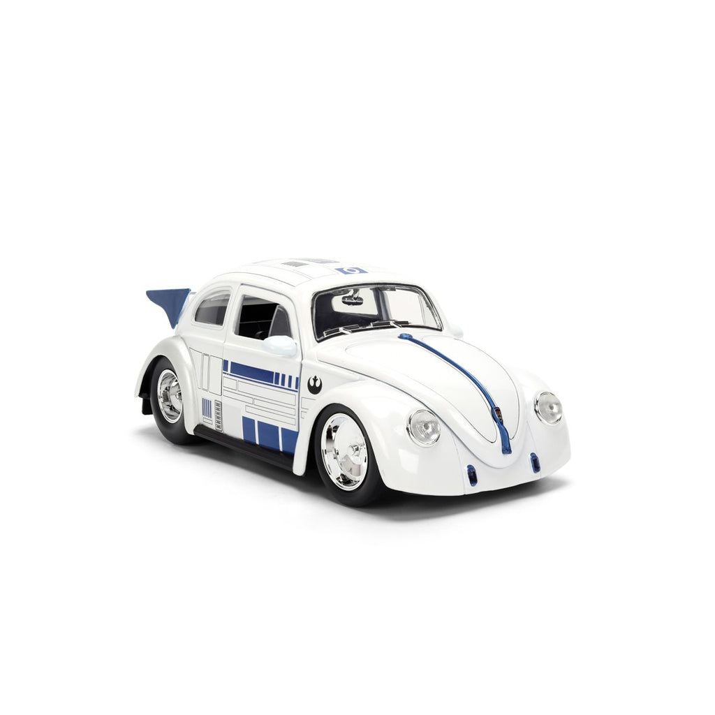Hollywood Rides Star Wars 1959 Volkswagen Drag Beetle 1:24 Scale Die-Cast Metal Vehicle with R2-D2 Figure