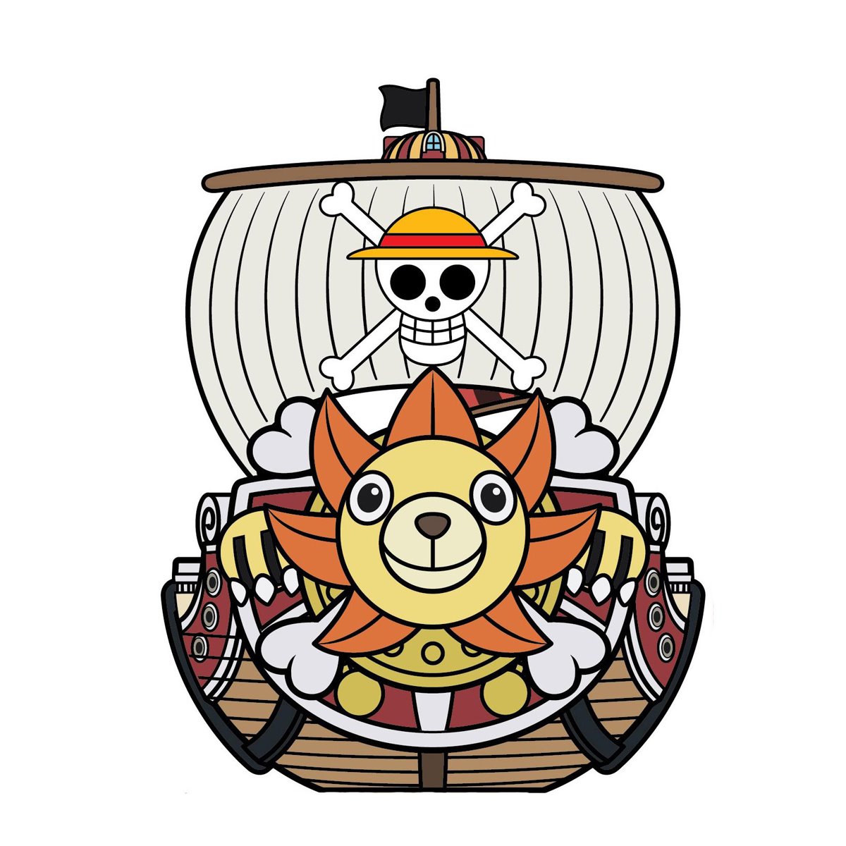 One Piece Thousand Sunny Ship PVC Figural Bank