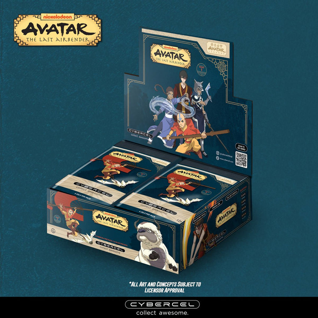 Avatar the Last Airbender Cybercel 3D Cel Art Collectible Blind Box Display of 24 Packs