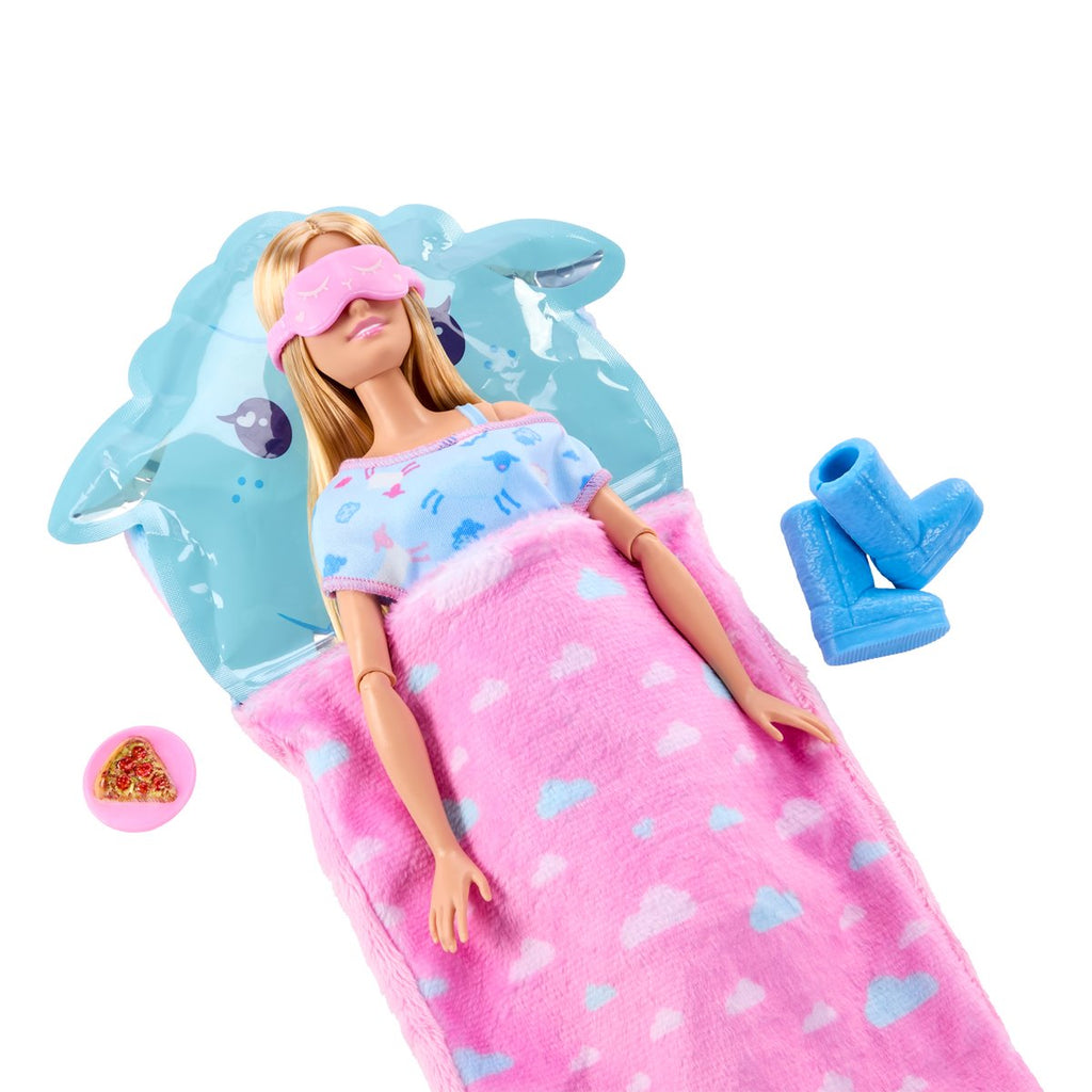 Barbie Sleepover Reveal Blue Doll and Accessories