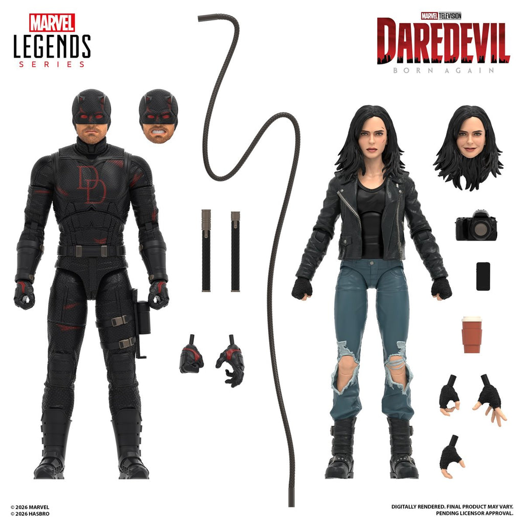 Daredevil: Born Again Marvel Legends Series  Daredevil & Jessica Jones 6-Inch Action Figures