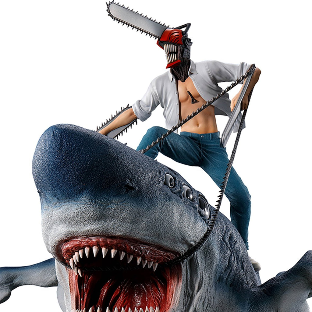 Chainsaw Man and Beam Mega Impact Ichibansho Statue