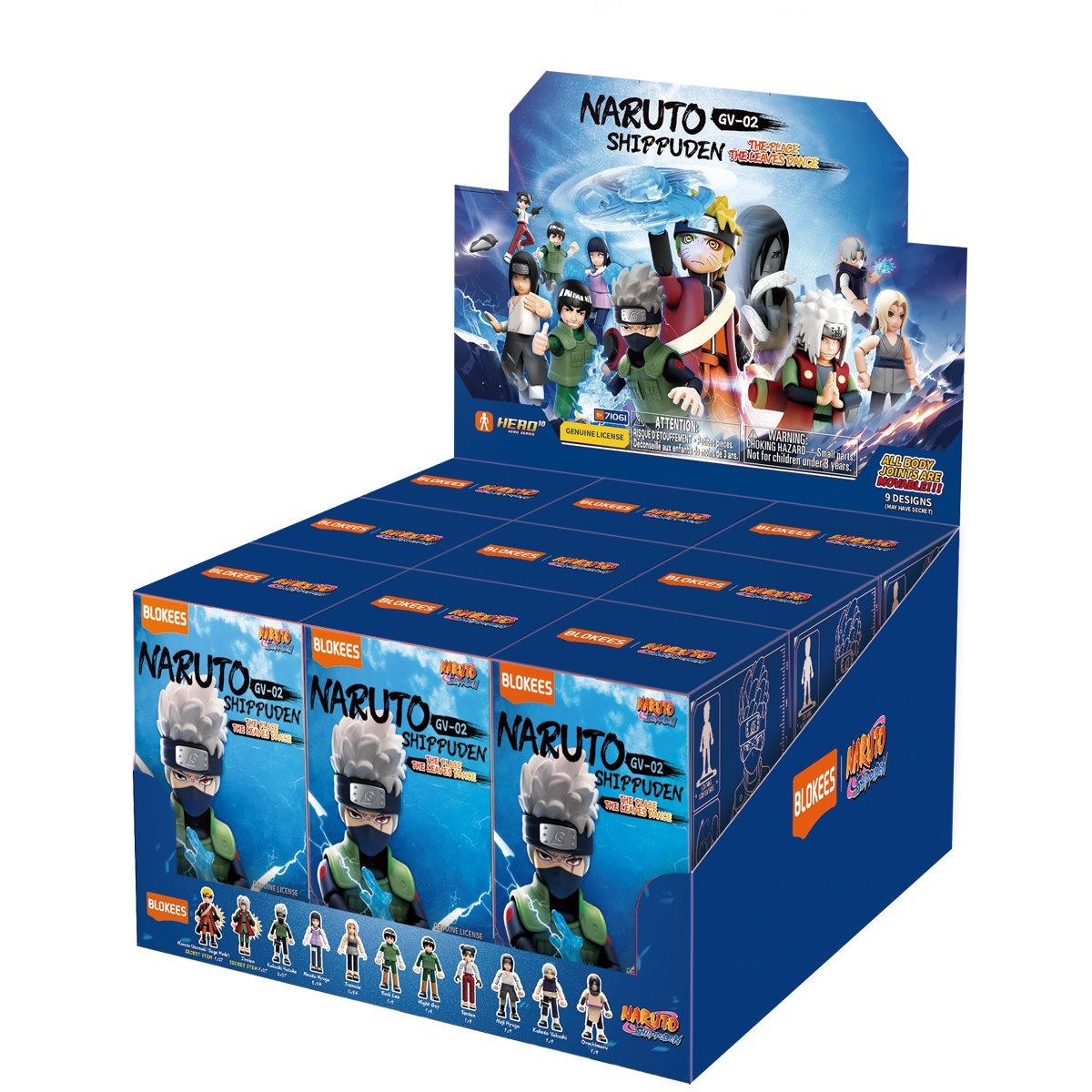 Naruto Galaxy Version 02 The Place the Leaves Dance Blokees Mini Model Kit Case of 9