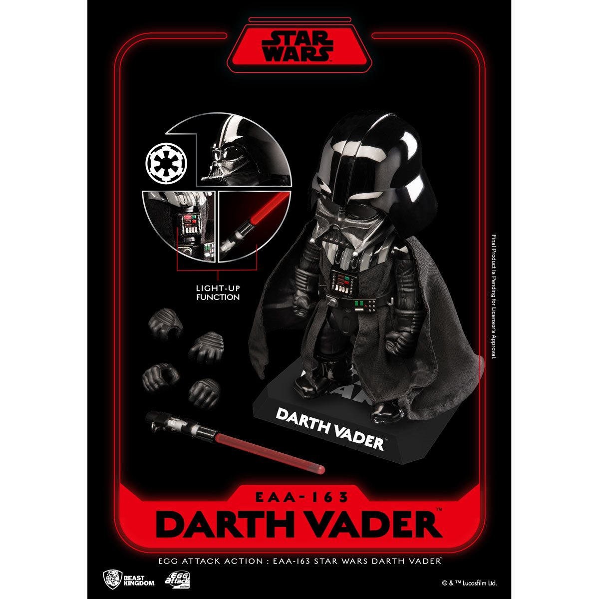 Star Wars Darth Vader EAA-163 Light-Up 6-Inch Action Figure with Sound
