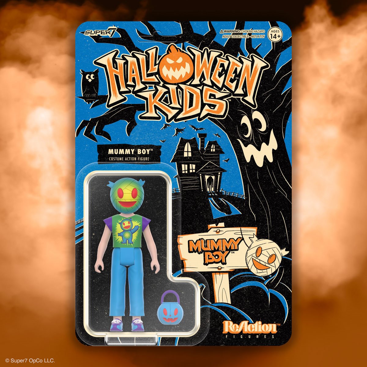 Halloween Kids Graphic Tee Mummy Boy 3 3/4-Inch ReAction Figure