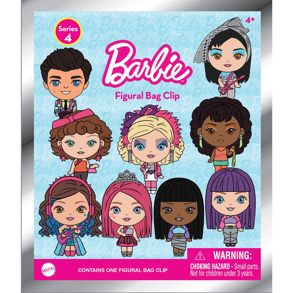 Barbie Series 4 3D Foam Bag Clip Random 6-Pack