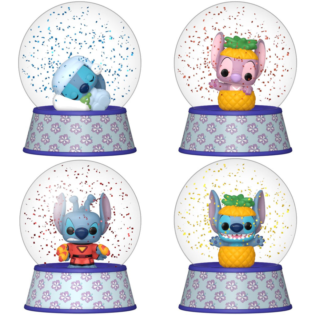 Lilo & Stitch Mini Glitter Globe Display Case of 12