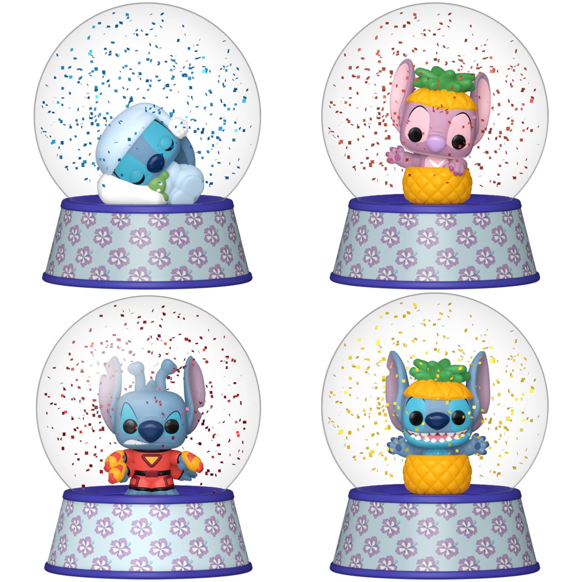 Lilo & Stitch Mini Glitter Globe Display Case of 12