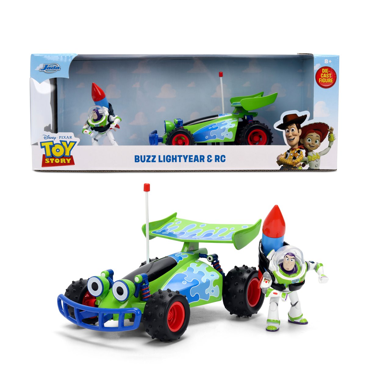 Hollywood Rides Toy Story RC 1:24 Scale Die-Cast Metal Vehicle with Buzz Lightyear Figure