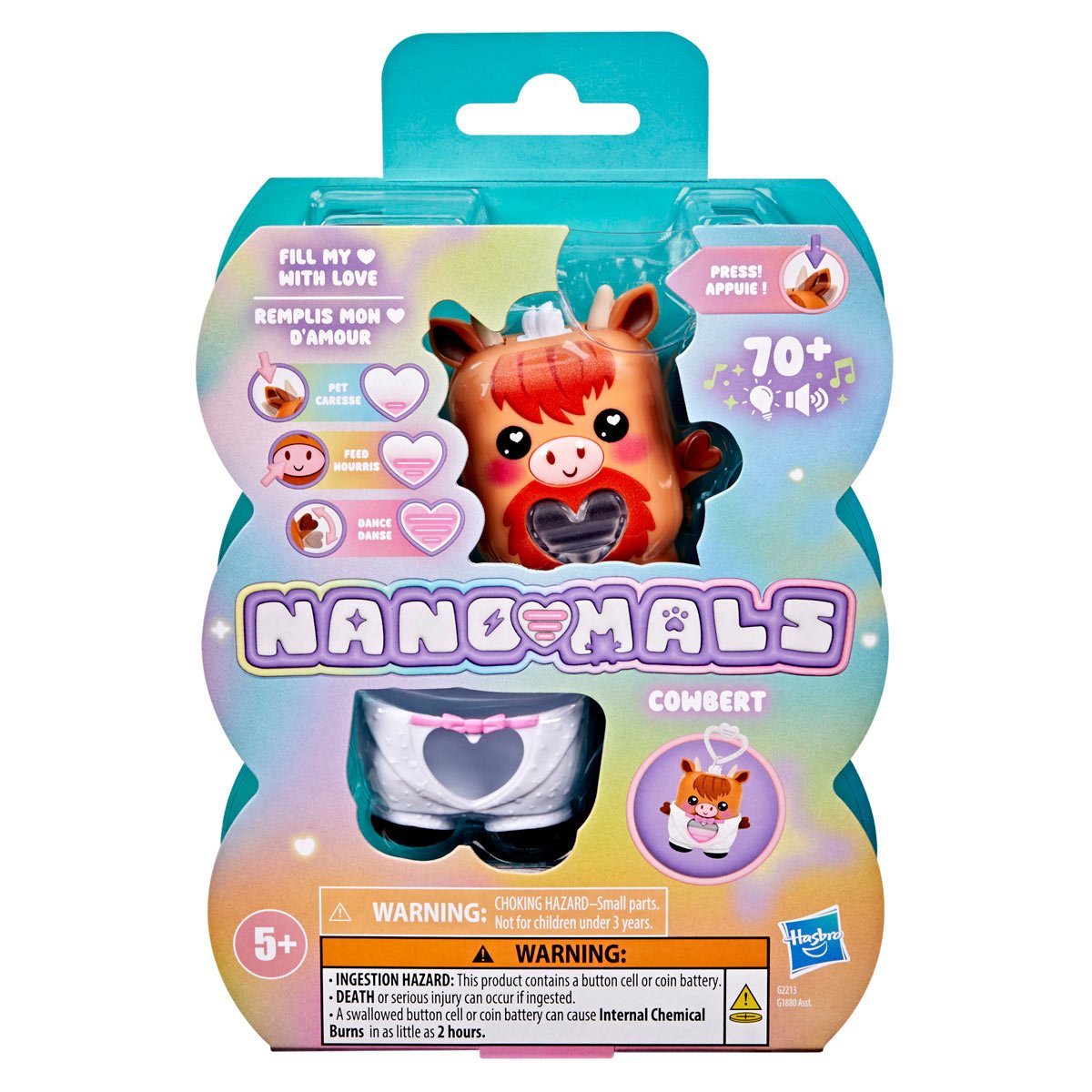 Nano-mals Cowbert the Highland Cow Electronic Pet Toy