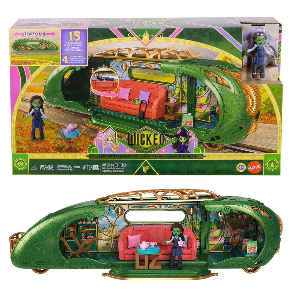 Wicked Emerald City Train Playset with Elphaba Mini-Doll