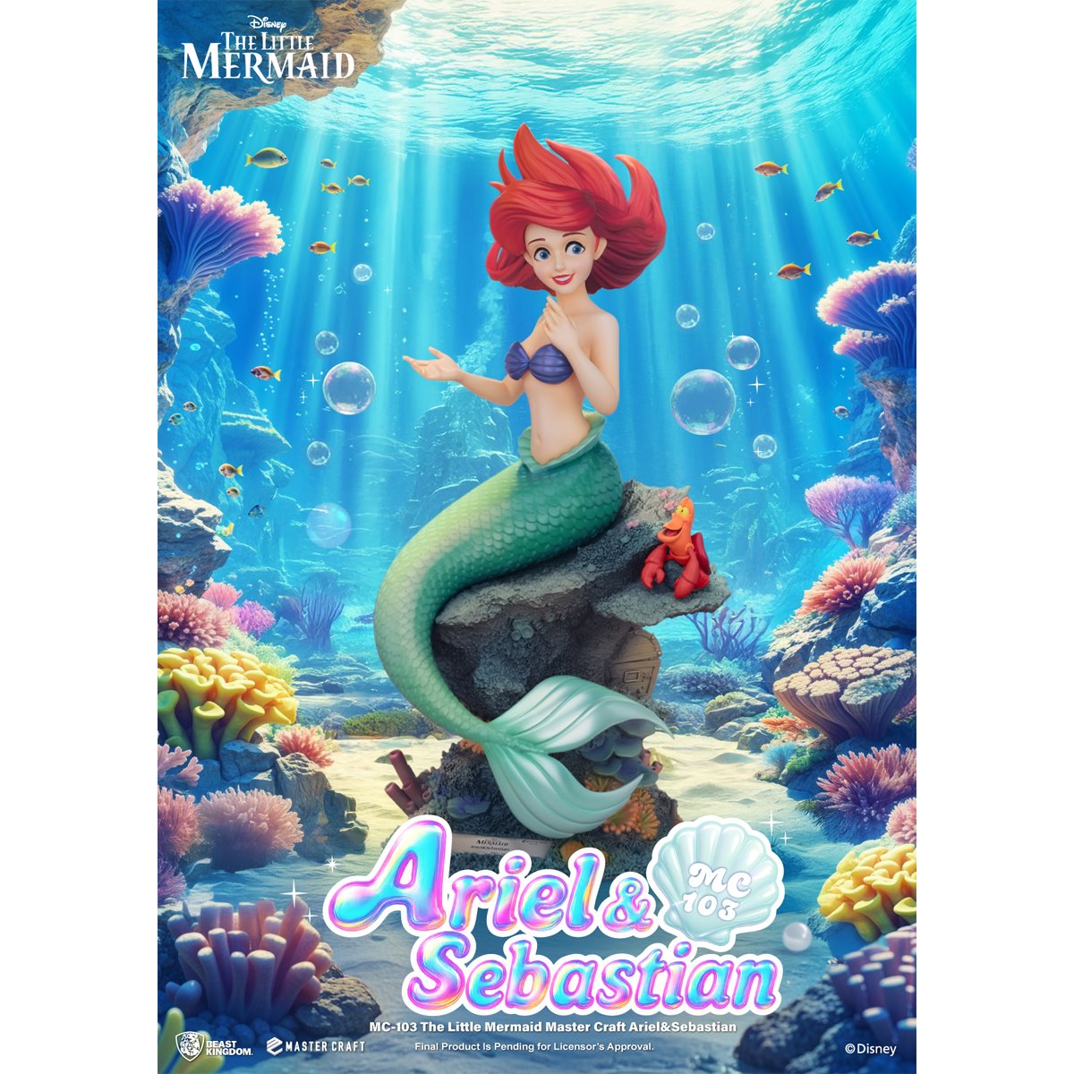 The Little Mermaid Master Craft Ariel and Sebastian Statue