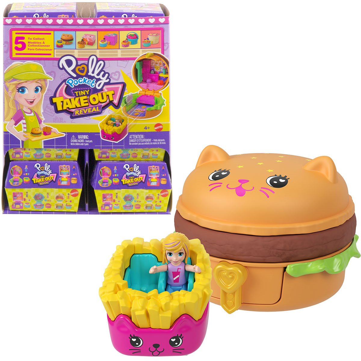 Polly Pocket Tiny Take Out Reveal Playset Case of 8