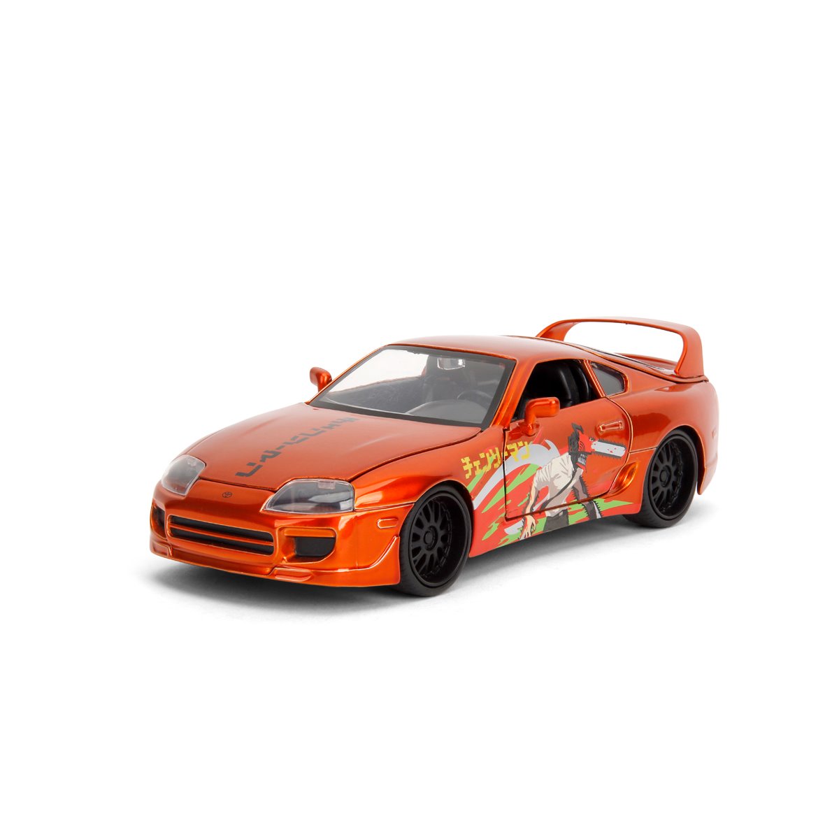 Hollywood Rides Chainsaw Man 1995 Toyota Supra 1:24 Scale Die-Cast Metal Vehicle with Chainsaw Man Figure