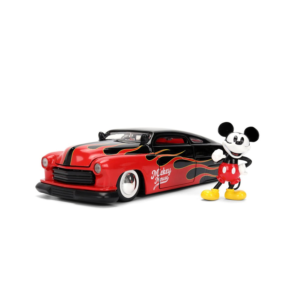 Hollywood Rides Disney 1951 Mercury 1:24 Scale Die-Cast Metal Vehicle with Mickey Mouse Figure