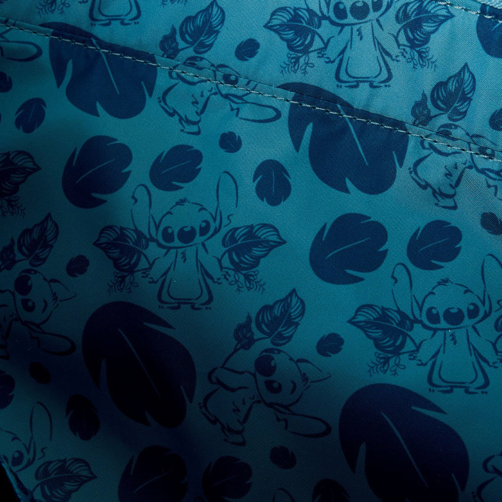 Lilo & Stitch Suede Stitch with Flowers Convertible Tote Bag