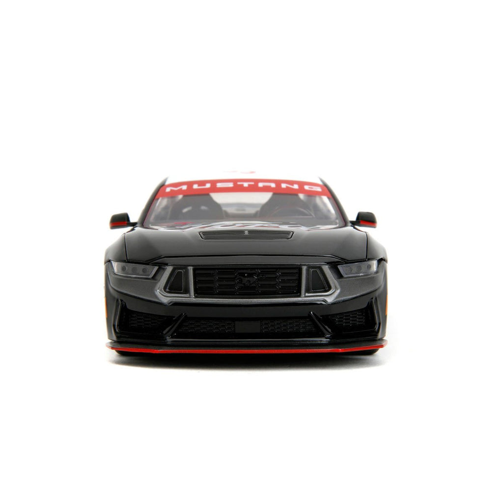 Bigtime Muscle 2024 Ford Mustang Dark Horse Glossy Black 1:24 Scale Die-Cast Metal Vehicle