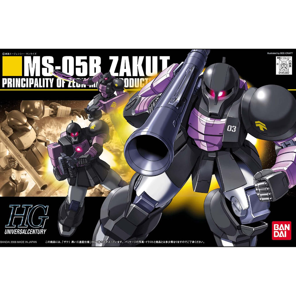 Mobile Suit Gundam Zaku I Black Tri Stars High Grade 1:144 Scale Model Kit