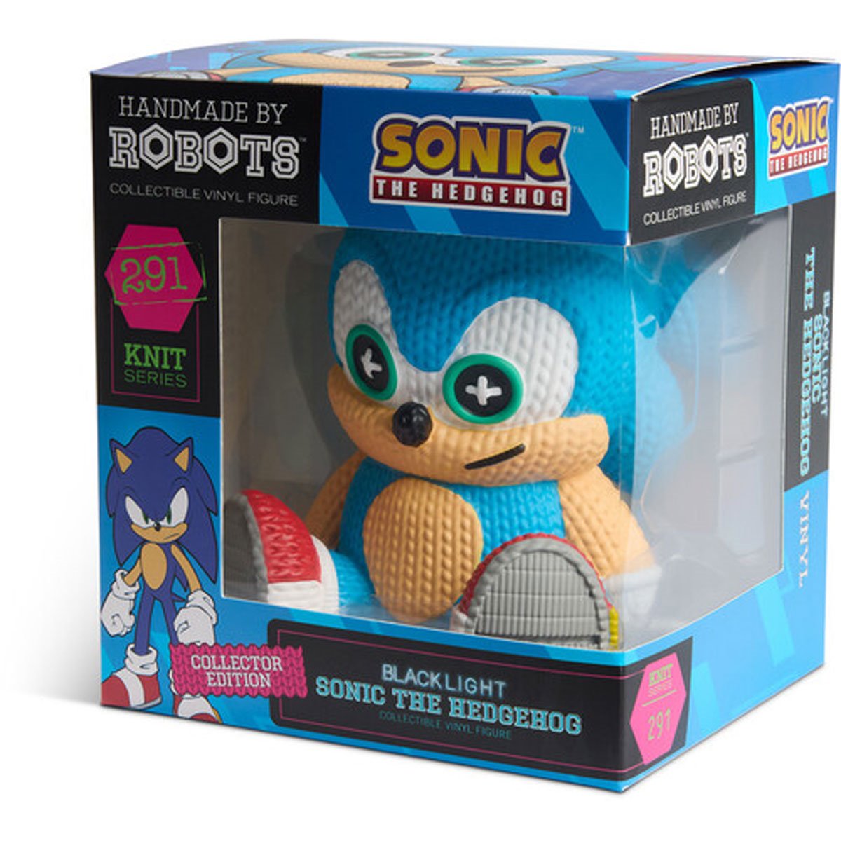 Sonic the Hedgehog Sonic #291 Blacklight Handmade By Robots Vinyl Figure