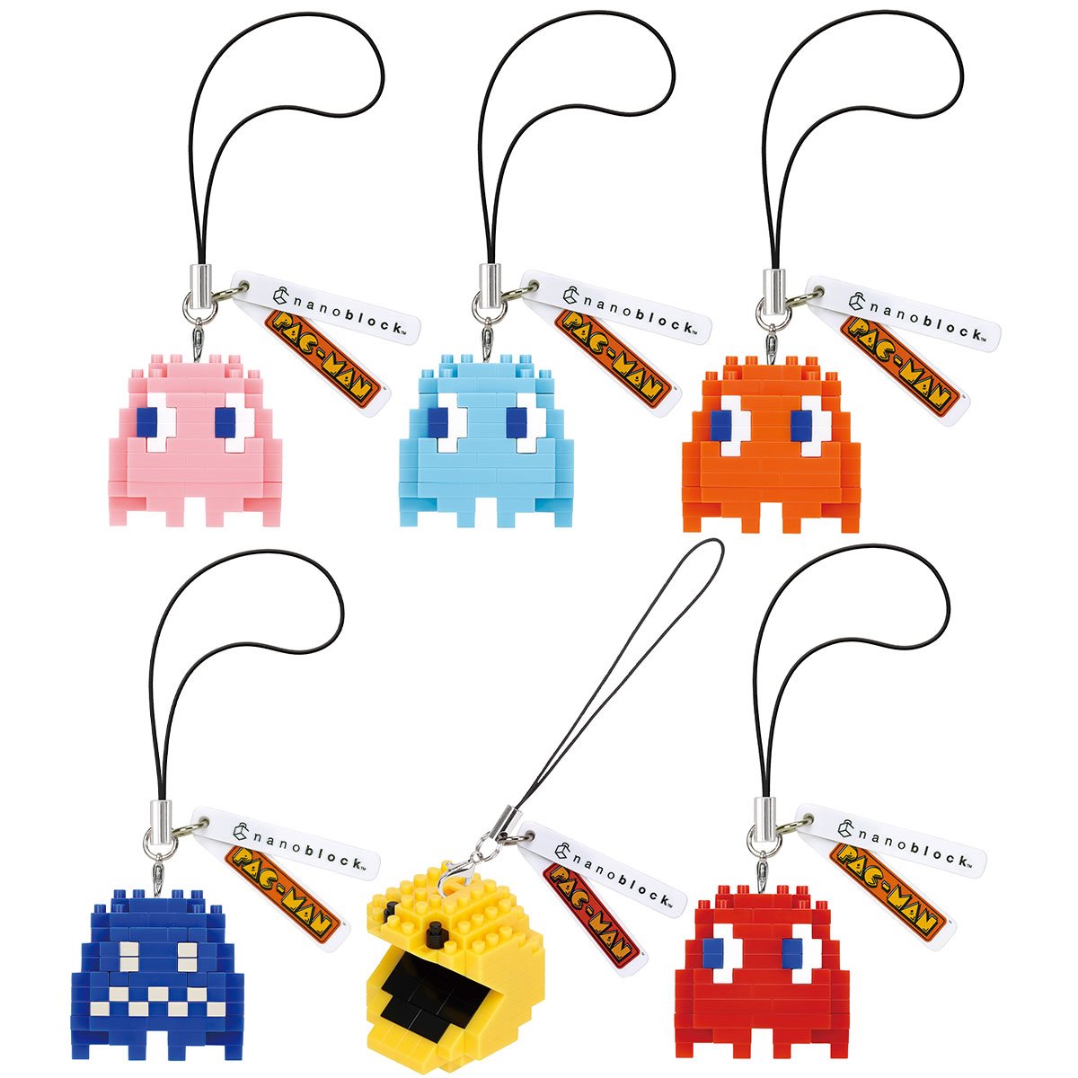 Pac-Man nanoCharm Blind-Box Key Chain Case of 12