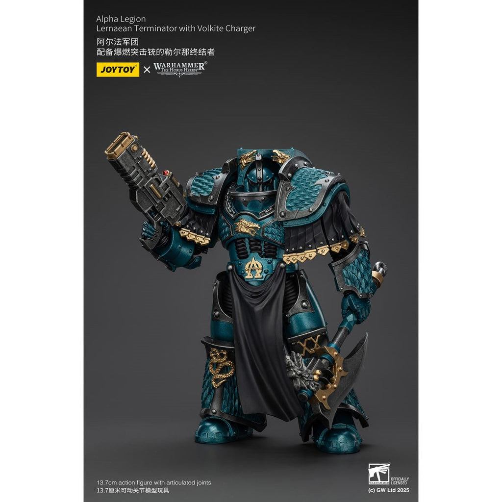 Joy Toy Warhammer The Horus Heresy Alpha Legion Lernaean Terminator with Volkite Charger 1:18 Scale Action Figure