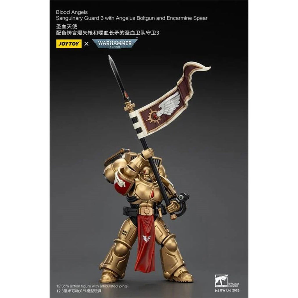 Joy Toy Warhammer 40,000 Blood Angels Sanguinary Guard 3 with Boltgun Spear 1:18 Scale Action Figure