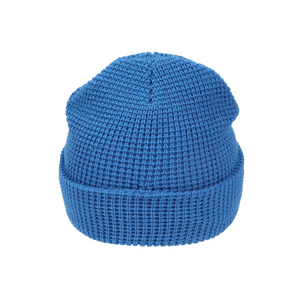 Superman Logo Embroidered Waffle Knit Cuff Beanie