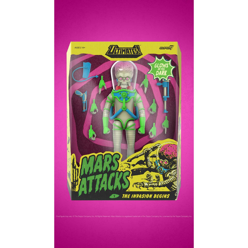 Mars Attacks! Ultimates Martian (Invasion Begins Glow-in-the-Dark) 7-Inch Scale Action Figure