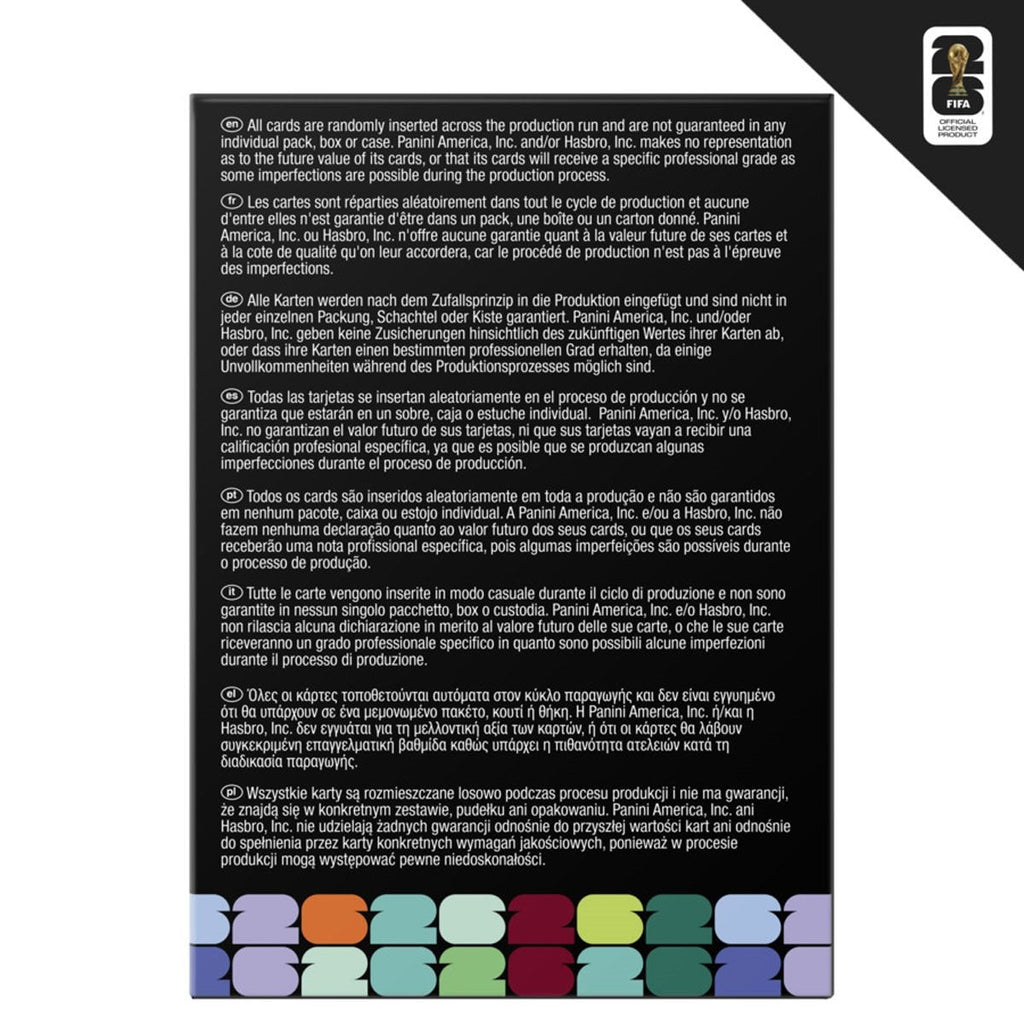 Monopoly Panini Prizm: FIFA World Cup Soccer Trading Cards Booster Box (6 packs per box)
