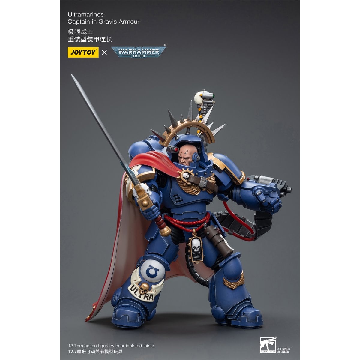 Joy Toy Warhammer 40,000 Ultramarines Captain in Gravis Armour 1:18 Scale Action Figure