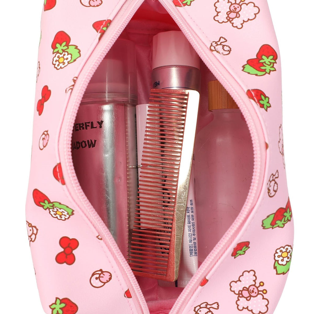Hello Kitty and Friends My Melody Strawberry Shortcake All Over Print Cosmetic Bag