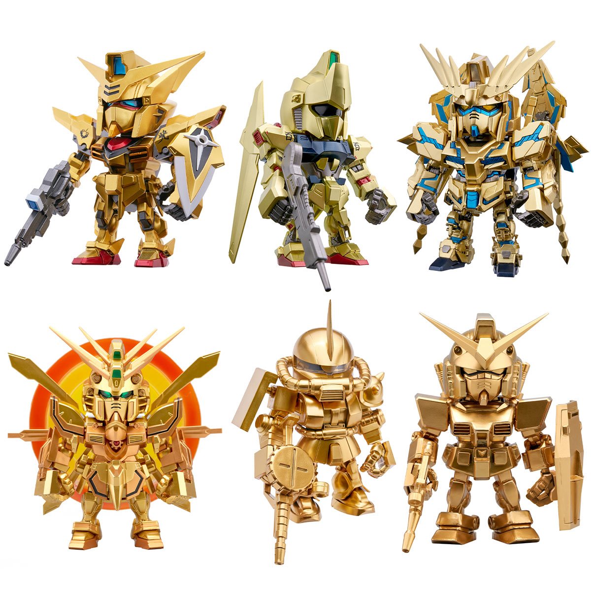 Gundam QMSV Mini Gold Blind-Box Mini-Figure Case of 8