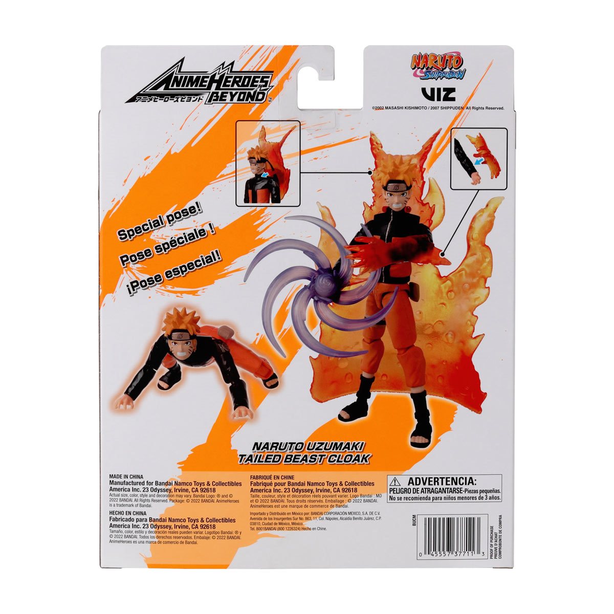 Naruto Shippuden Anime Heroes Beyond Naruto Tailed Beast Cloak Action figure