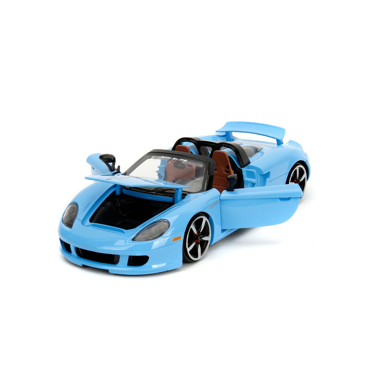 Pink Slips Porsche Carrera GT Light Blue 1:24 Scale Die-Cast Metal Vehicle