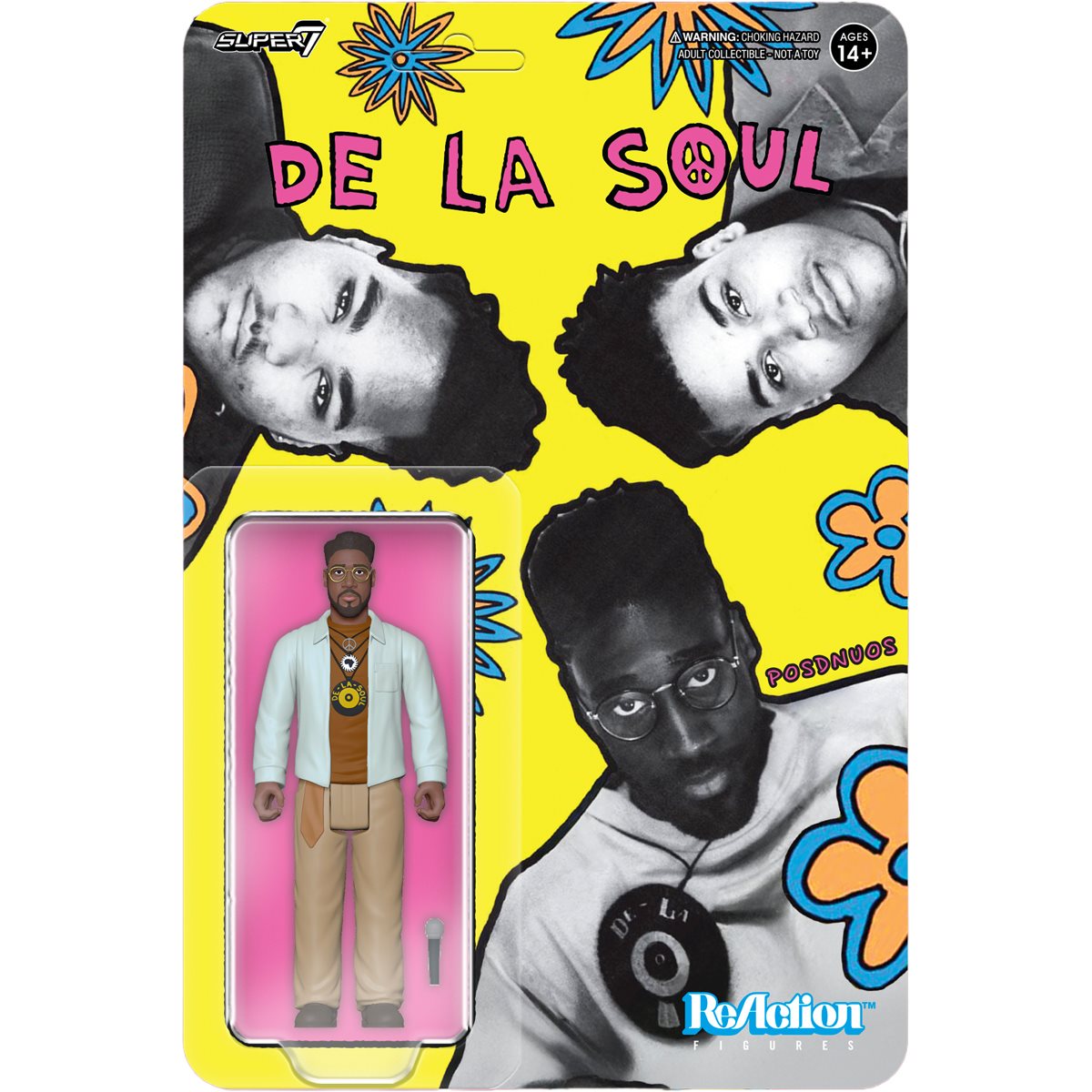 De La Soul Kelvin Posdnuos Mercer (Me, Myself & I) 3 3/4-Inch ReAction Figure