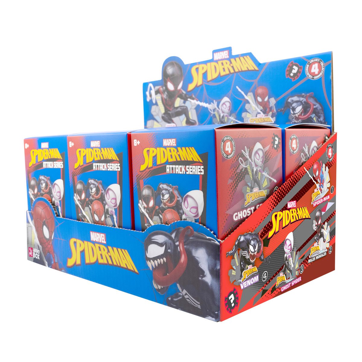 Spider-Man HeroBox Attack Series Blind-Box Mini-Figure Case of 6