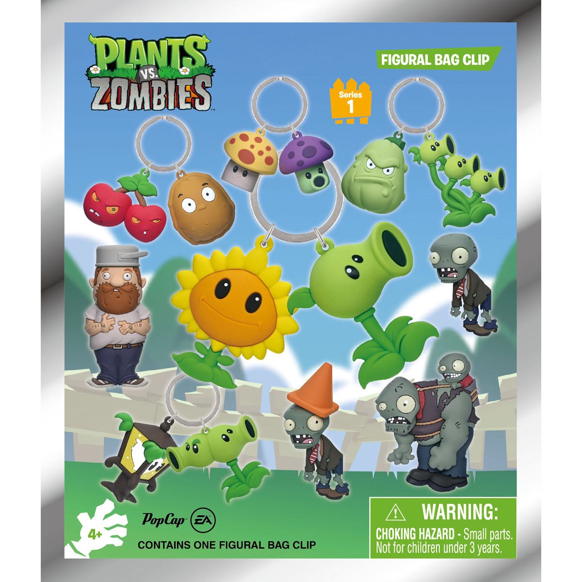 Plants vs. Zombies 3D Foam Bag Clip Display Case of 24