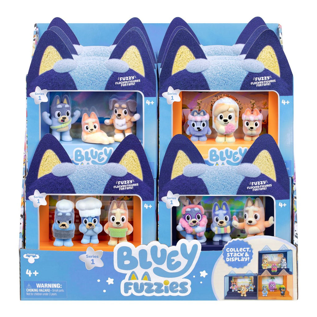 Bluey Fuzzies Series 14 Episode Mini-Figure Display Pack - Random 4-Pack